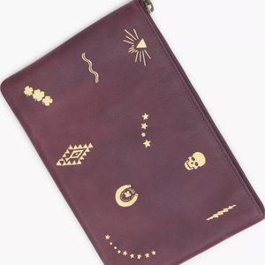 NWT Lucky Brand Motif Leather Pouch